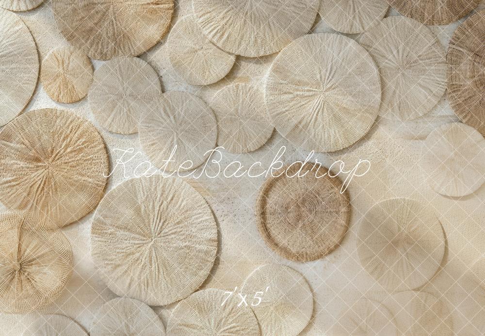 Kate Neutral gewebte Kreise Boden Hintergrund Entworfen von Mini MakeBelieve - Kate Backdrop.de