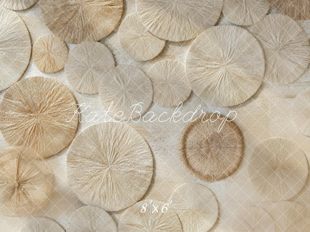 Kate Neutral gewebte Kreise Boden Hintergrund Entworfen von Mini MakeBelieve - Kate Backdrop.de