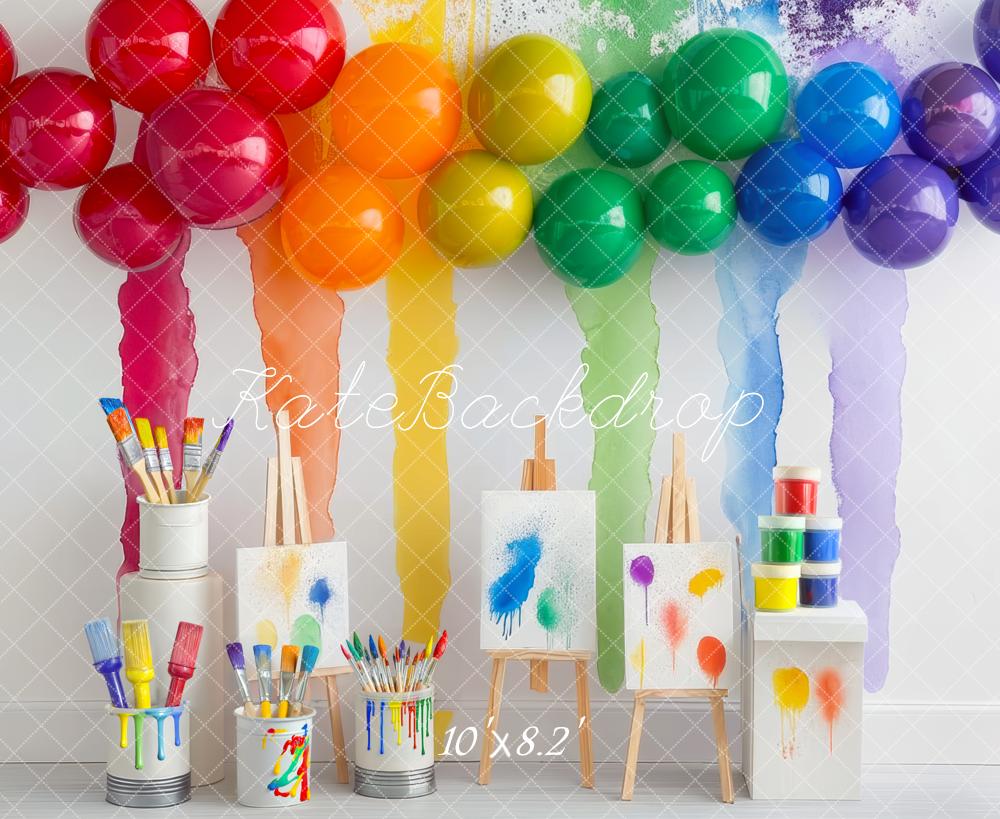 🔥50%OFF-Kate Regenbogen Kunst malerei Partei Hintergrund - Kate Backdrop.de