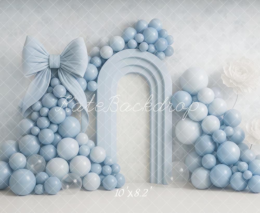 ⚡Blitzangebote #2-Kate Cake Smash Blauer Ballonbogen Bogen Hintergrund - Kate Backdrop.de