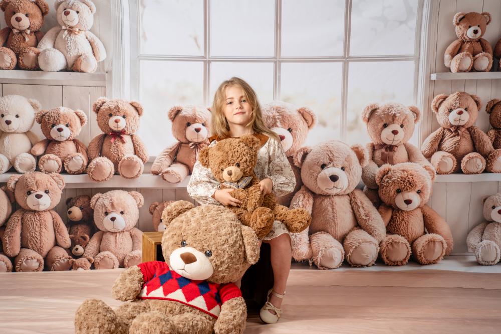 Kate Kinder Teddybären Regal Neutral Hintergrund Entworfen von Emetselch