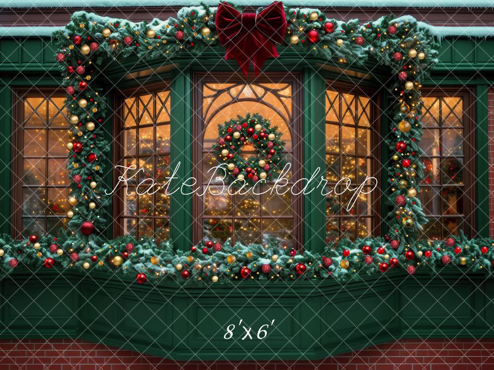 🔥50%OFF-Kate Weihnachten Baum mondbeschienenes Fenster kuschelige Kissen Hintergrund - Kate Backdrop.de