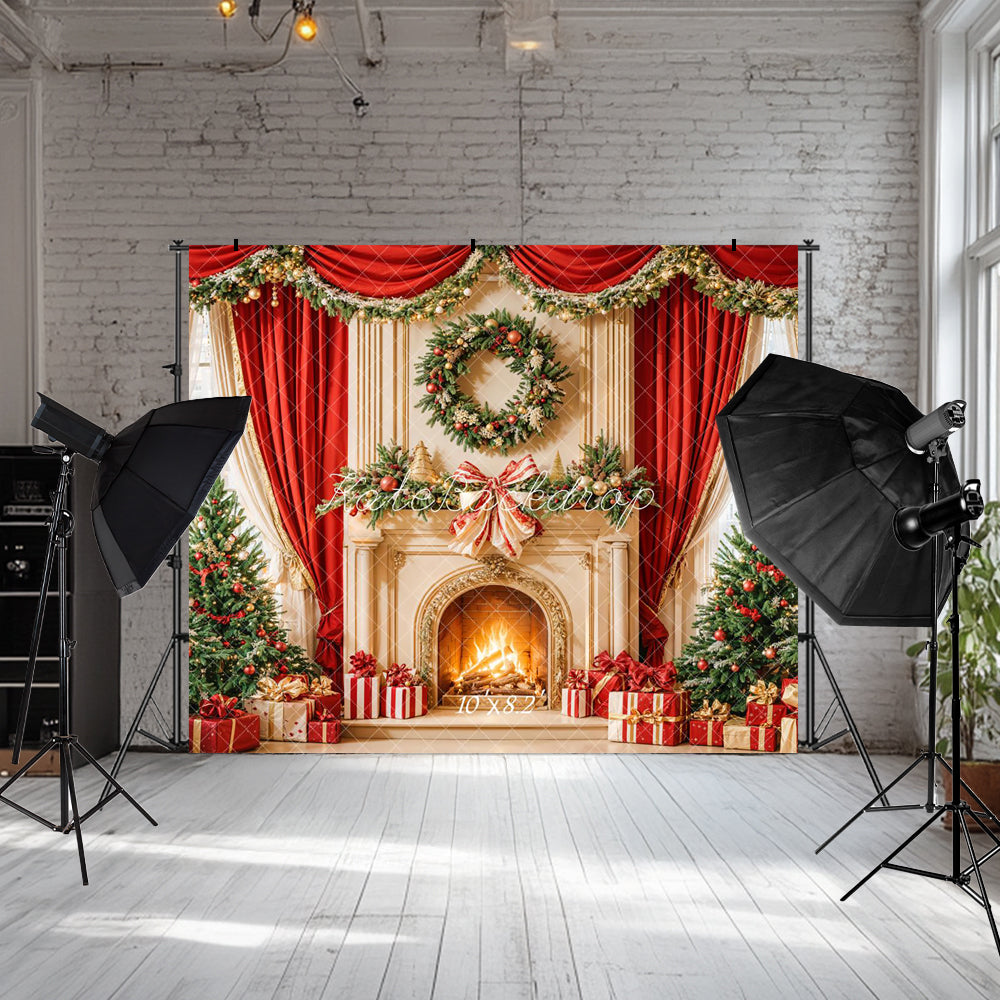 Kate Rot Weihnachten Nussknacker Winter Schloss Prinzessin Hintergrund entworfen von Emetselch - Kate Backdrop.de