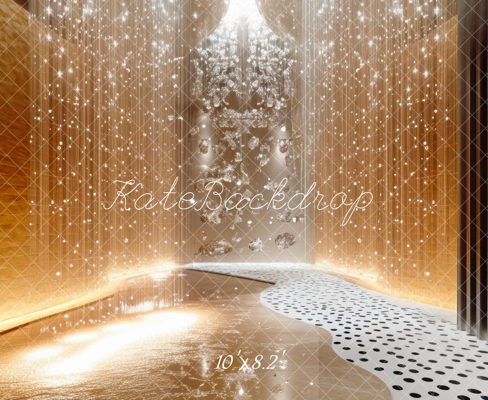 ⚡Blitzangebote #2-Kate Mode Luxus Interieur Elegant Glitzernde Lichter Hintergrund - Kate Backdrop.de