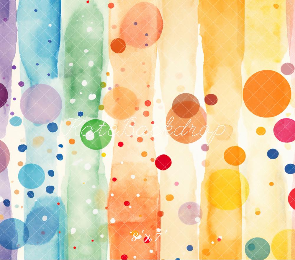 Kate Bunte Punkte und Streifen Vinyl Hintergrund Boden