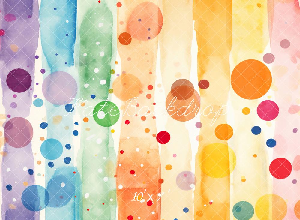 Kate Bunte Punkte und Streifen Vinyl Hintergrund Boden