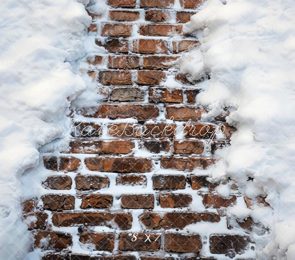 Kate Winterliche Schnee straße Vinyl Hintergrund Boden