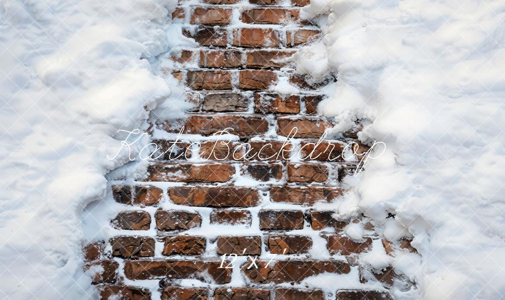 Kate Winterliche Schnee straße Vinyl Hintergrund Boden