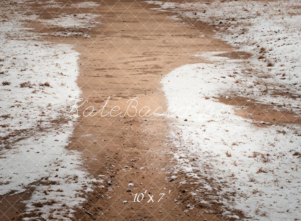 Kate Winter Sand Schnee Vinyl Hintergrund Boden