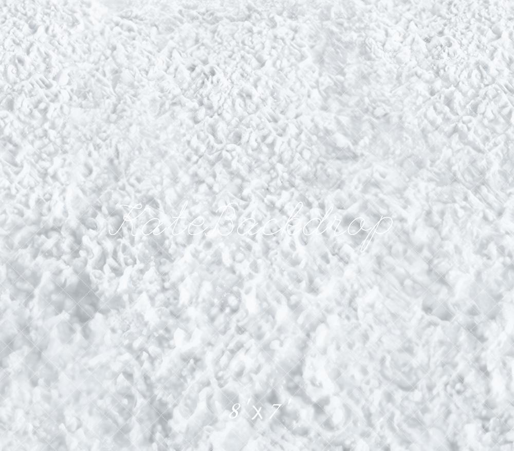 Kate Winterweiße Schneetextur Vinyl Hintergrund Boden