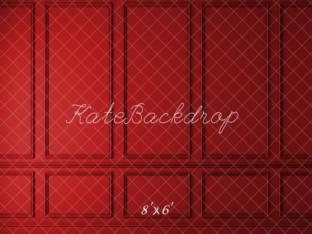 Kate Rot Vintage Wand Fleece Hintergrund - Kate Backdrop.de