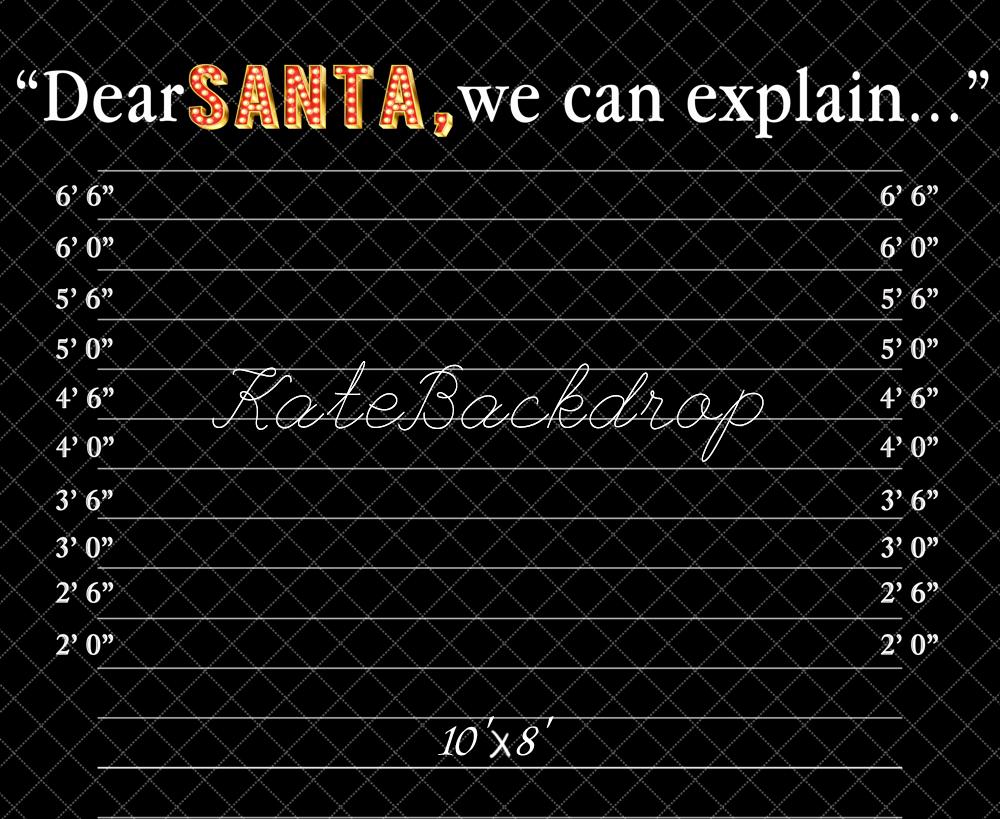 Kate Liebe Santa Wort Fleece Hintergrund Schwarz - Kate Backdrop.de