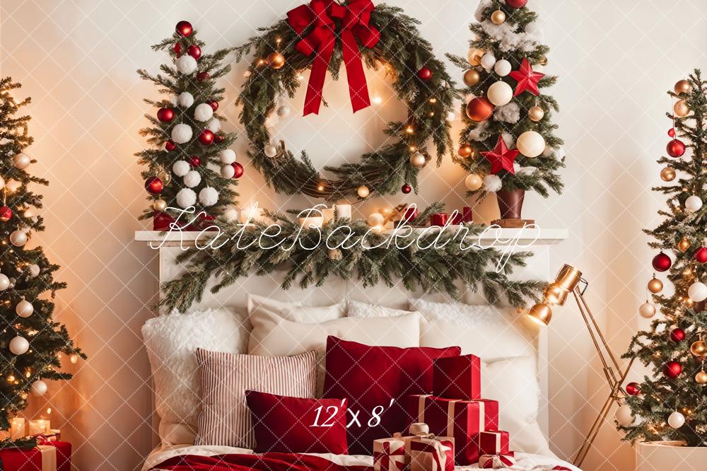 Kate Warm Weihnachtskopfteil Baum Fleece Hintergrund - Kate Backdrop.de