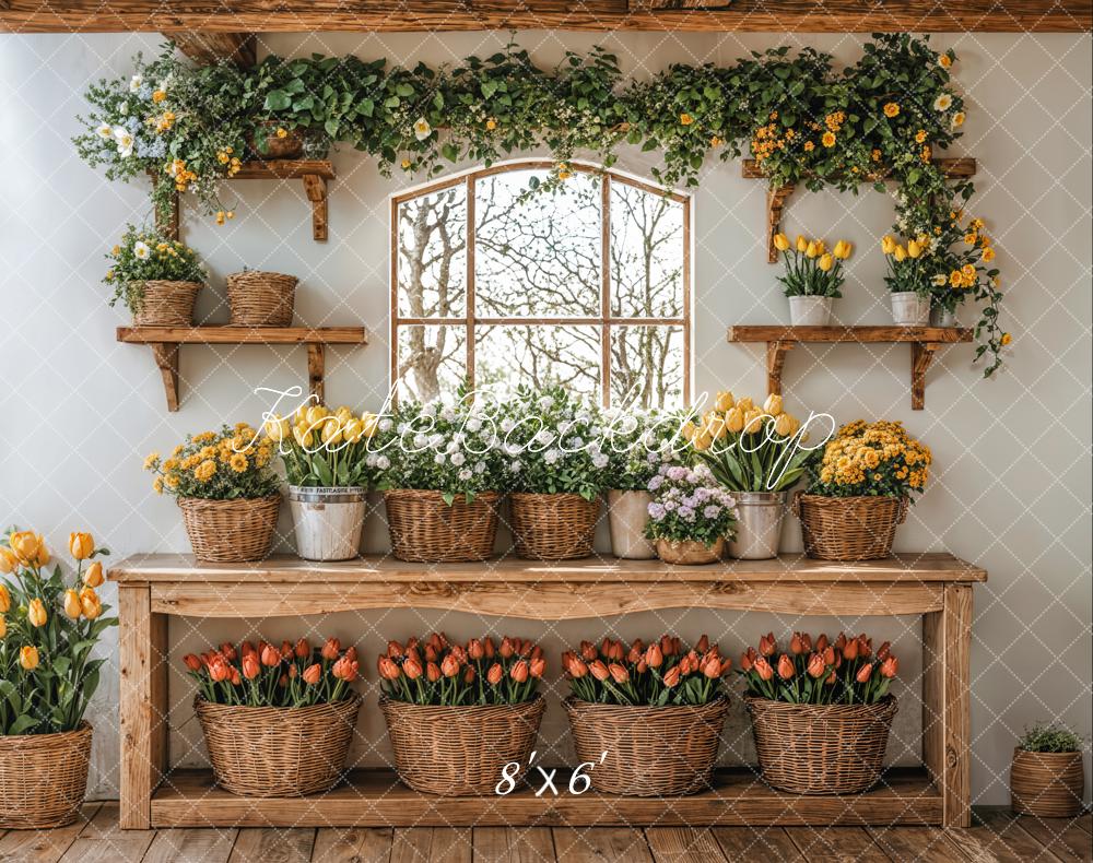 Kate Frühlings blumen-Gartenkörbe Fleece Hintergrund - Kate Backdrop.de