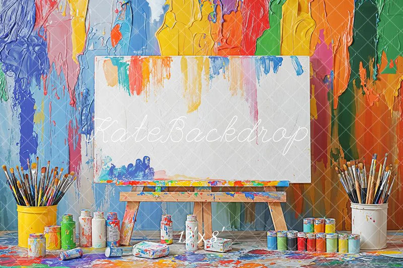 Kate Schule Malerei Bunte Kunst Leinwand Fleece Hintergrund - Kate Backdrop.de