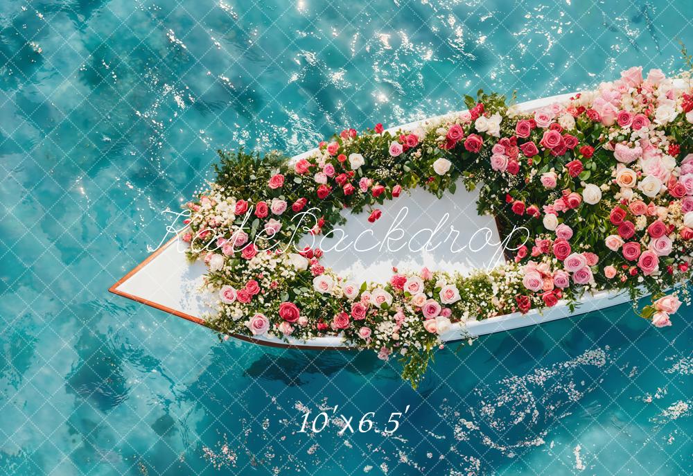 Kate Meeresblumenboot auf dem Meeresgrund Fleece Hintergrund - Kate Backdrop.de