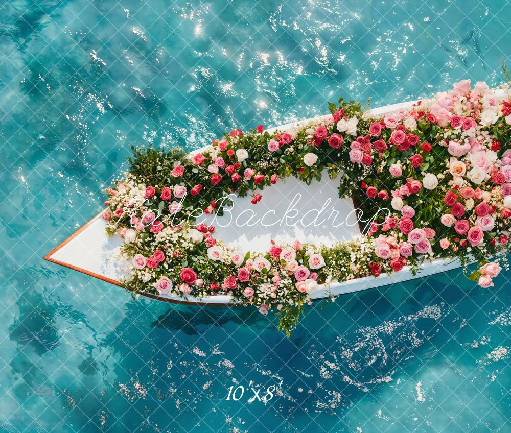 Kate Meeresblumenboot auf dem Meeresgrund Fleece Hintergrund - Kate Backdrop.de
