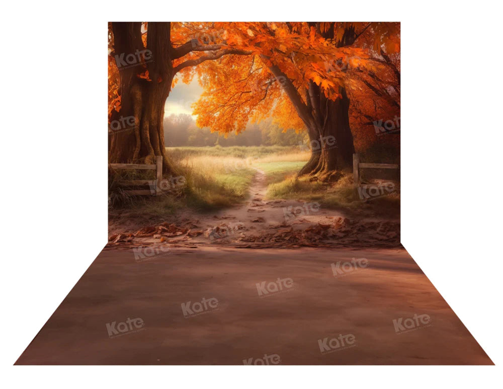 Kate Herbst/Herbst Wald Baum Hintergrund+ Land Boden Hintergrund - Kate Backdrop.de