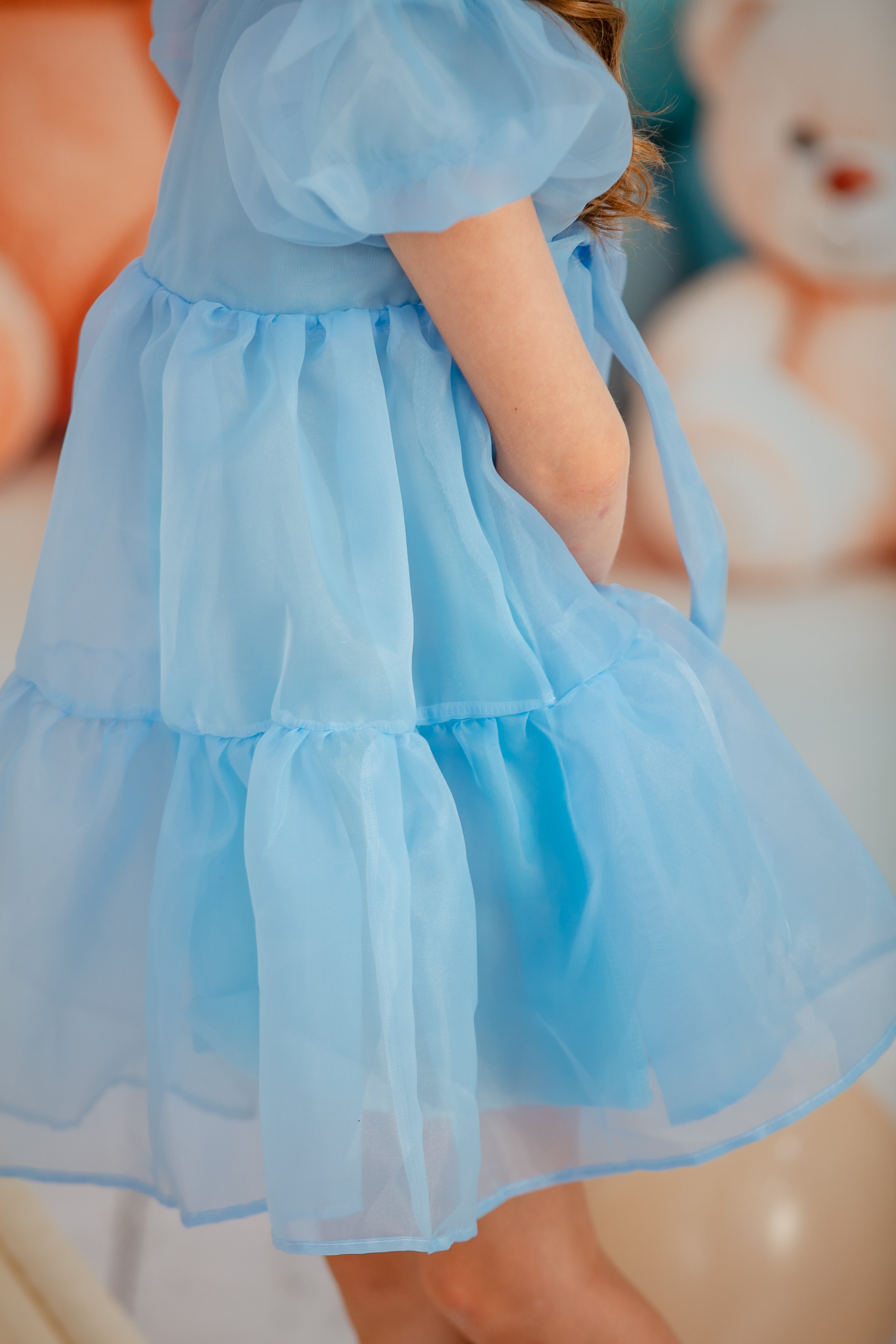 Kate Blaues Kinderkleid für die Fotografie