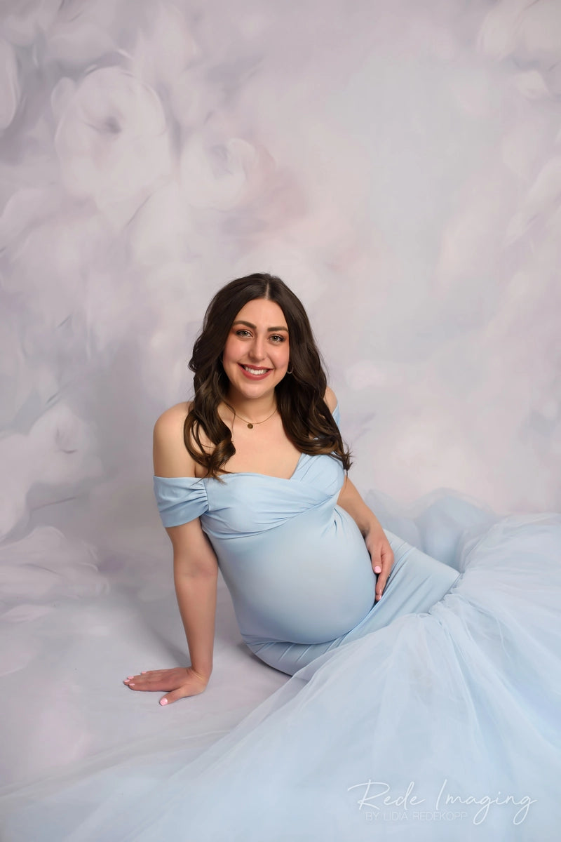 Kate Ein Schulter Satin Mutterschaft Fotoshooting Kleid - Kate Backdrop.de