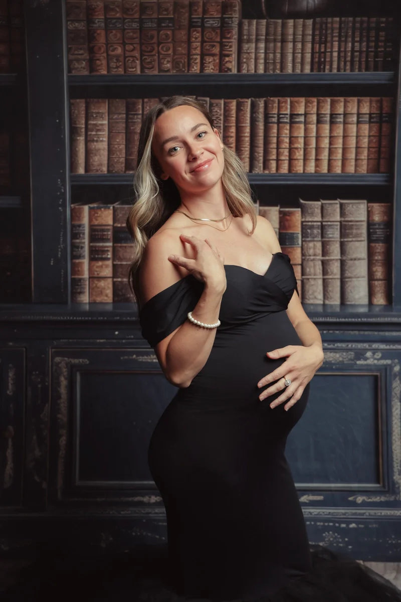 Kate Ein Schulter Satin Mutterschaft Fotoshooting Kleid - Kate Backdrop.de