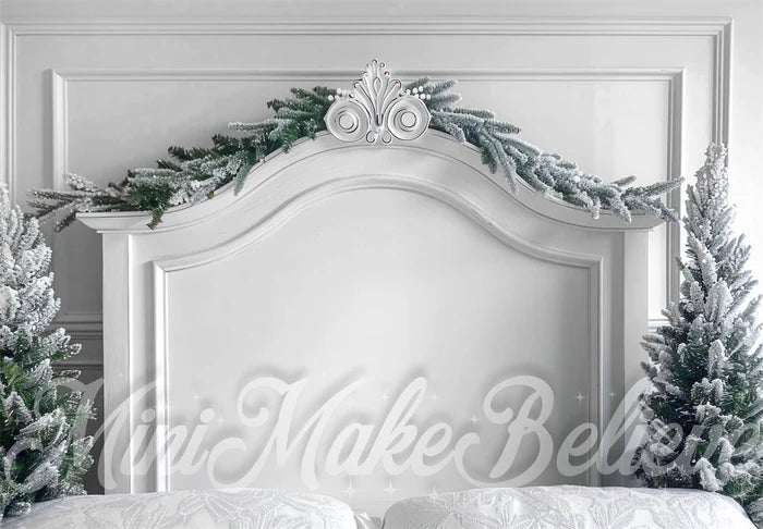 Kate Weihnachten Weißes Vintage-Holz-Kopfteil als Kulisse Entworfen von Mini MakeBelieve - Kate Backdrop.de