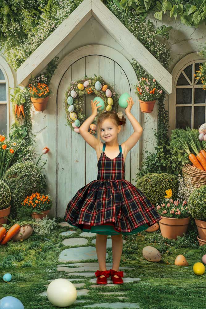 Kate Kariertes Spitzenkleid für Kinder für die Fotografie - Kate Backdrop.de