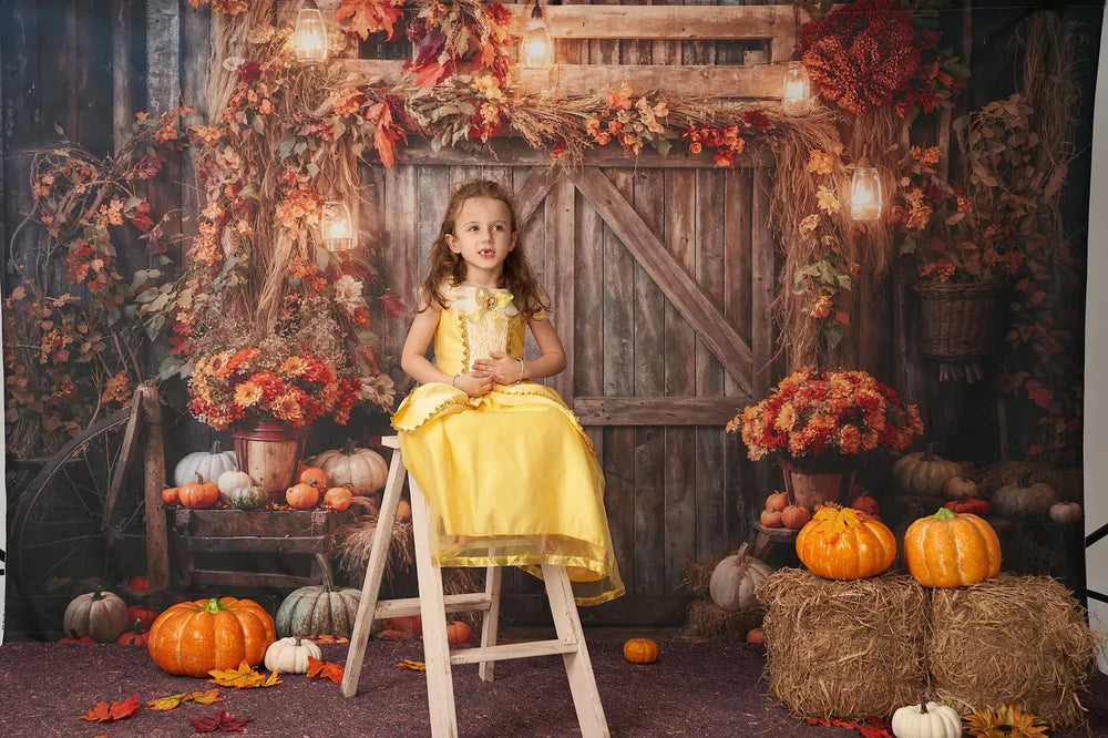 Kate Herbstblätter Retro Scheune Hintergrund von Emetselch - Kate Backdrop.de