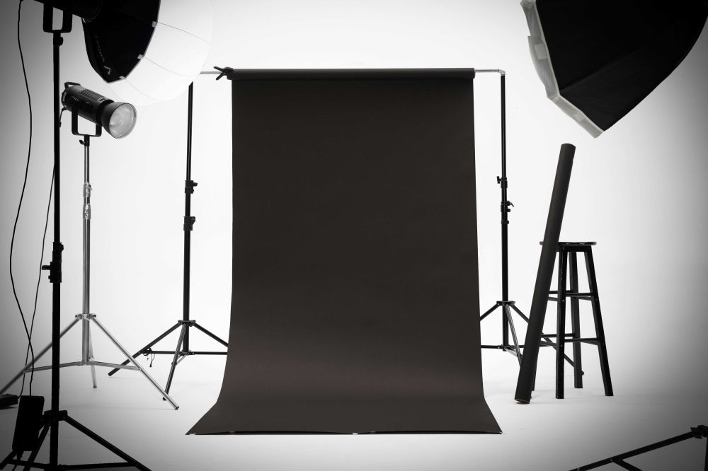 Kate Schwarzer nahtloser Papierhintergrund für Fotografie - Kate Backdrop.de