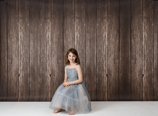 Kate Vinyl-Hintergrund für Neugeborene Dunkles Holz Boden - Kate Backdrop.de