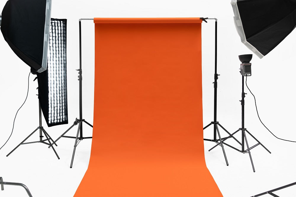 Kate Leuchtend Orange Nahtlose Papier Hintergrund für Fotografie