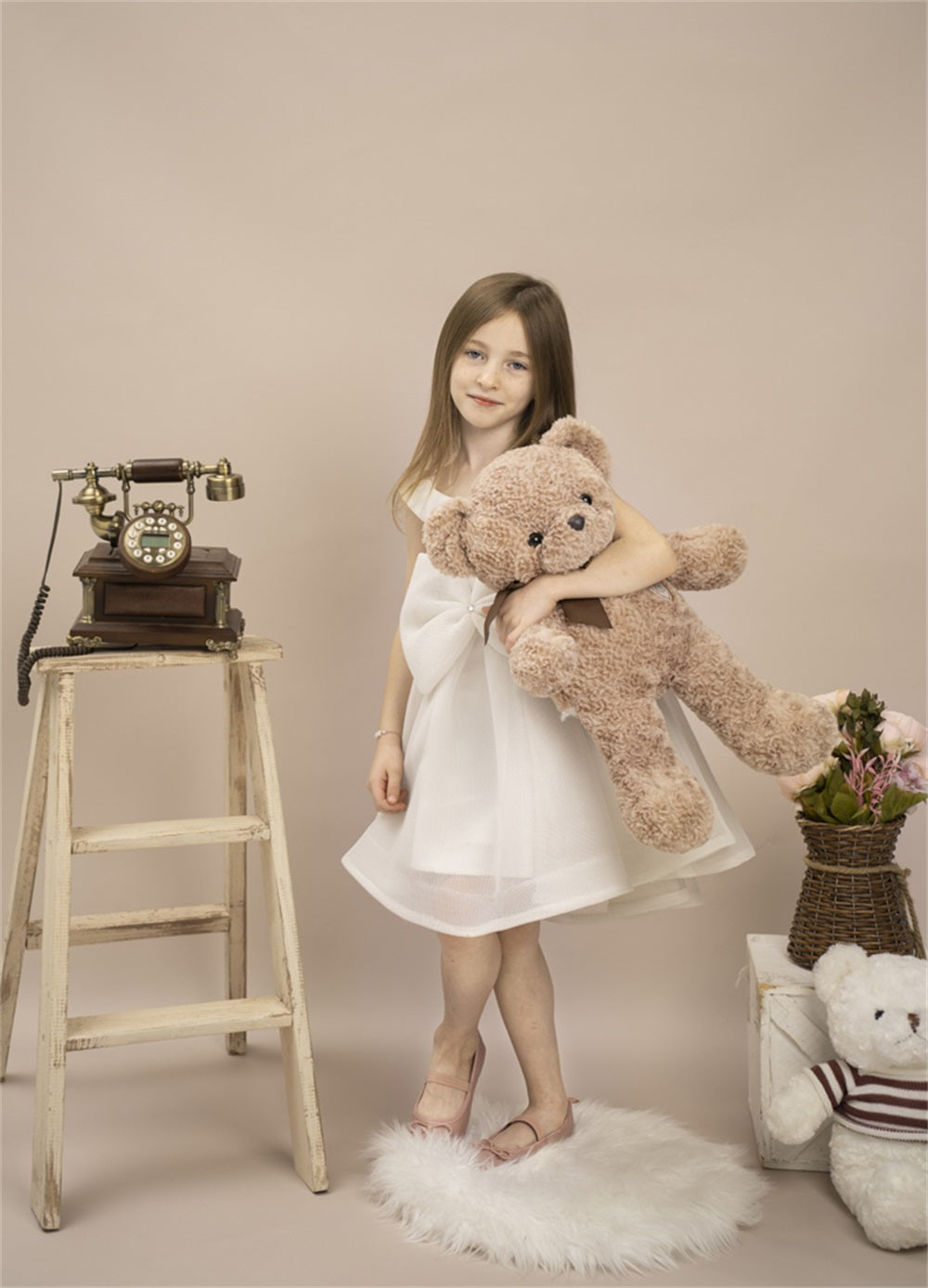 Kate Solid Dark Vanilla Vinyl-Bodenhintergrund - Kate Backdrop.de