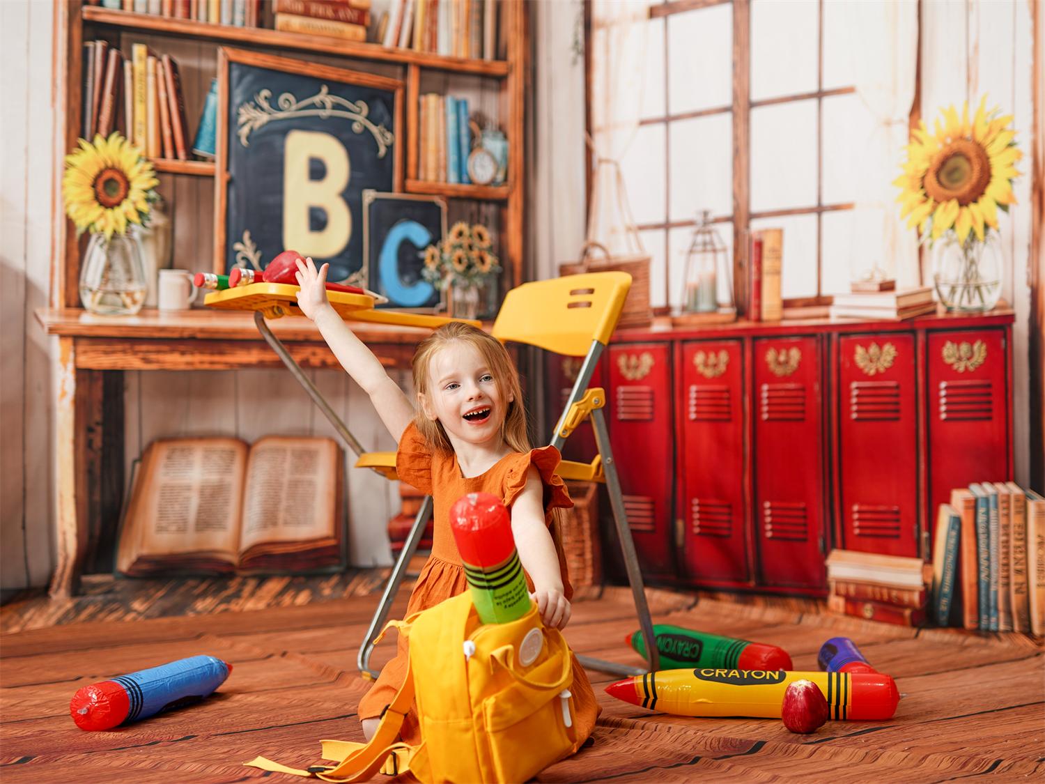 Kate Zurück zu Schule Klassenzimmer Bleistift Zimmerset Fotokit