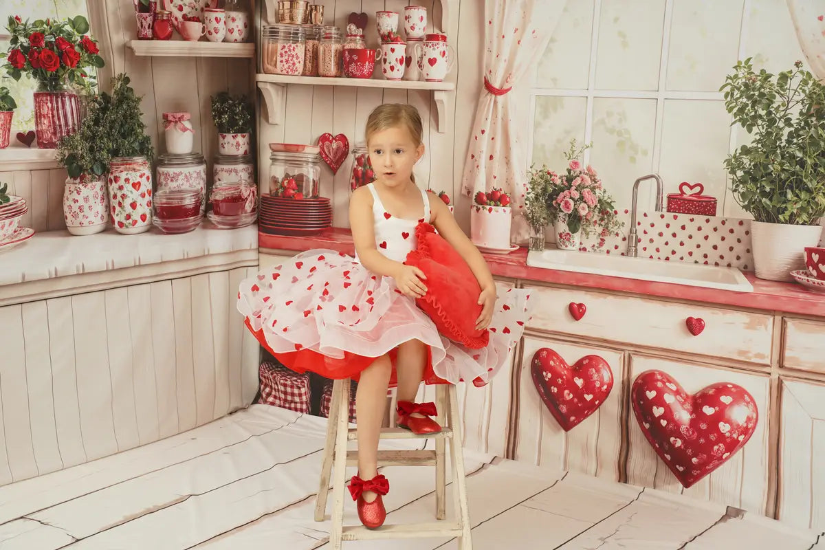 Kate Herz Mesh Kinder Kleid für Fotografie - Kate Backdrop.de