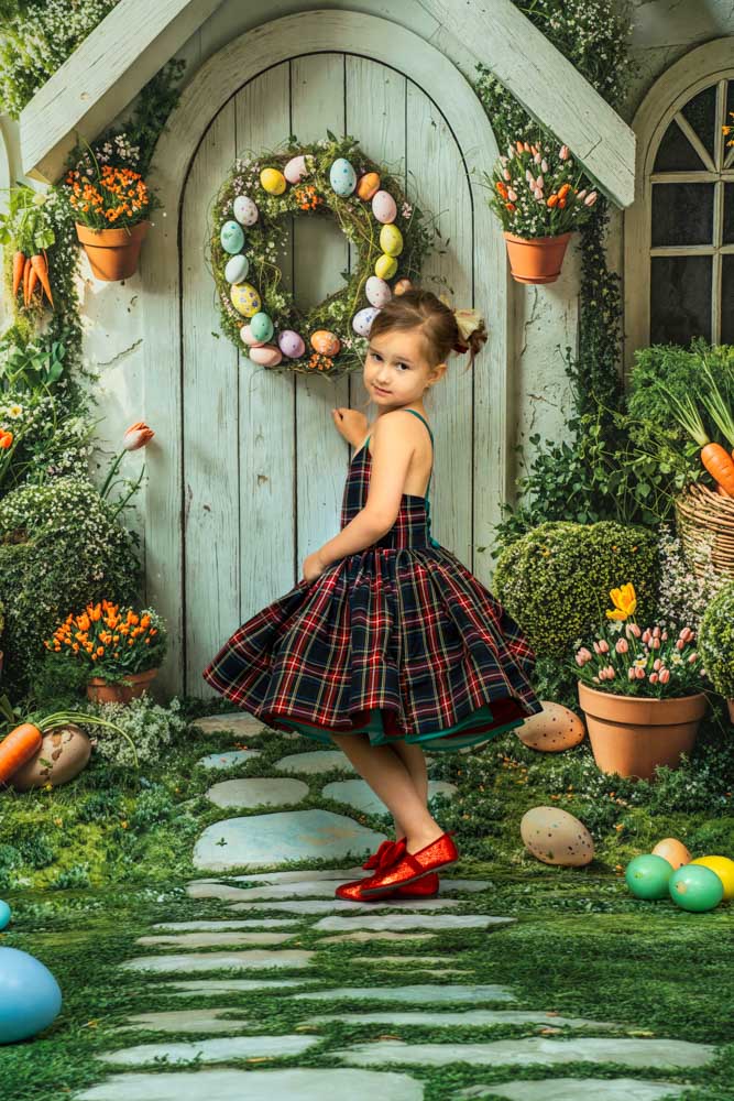 Kate Kariertes Spitzenkleid für Kinder für die Fotografie - Kate Backdrop.de