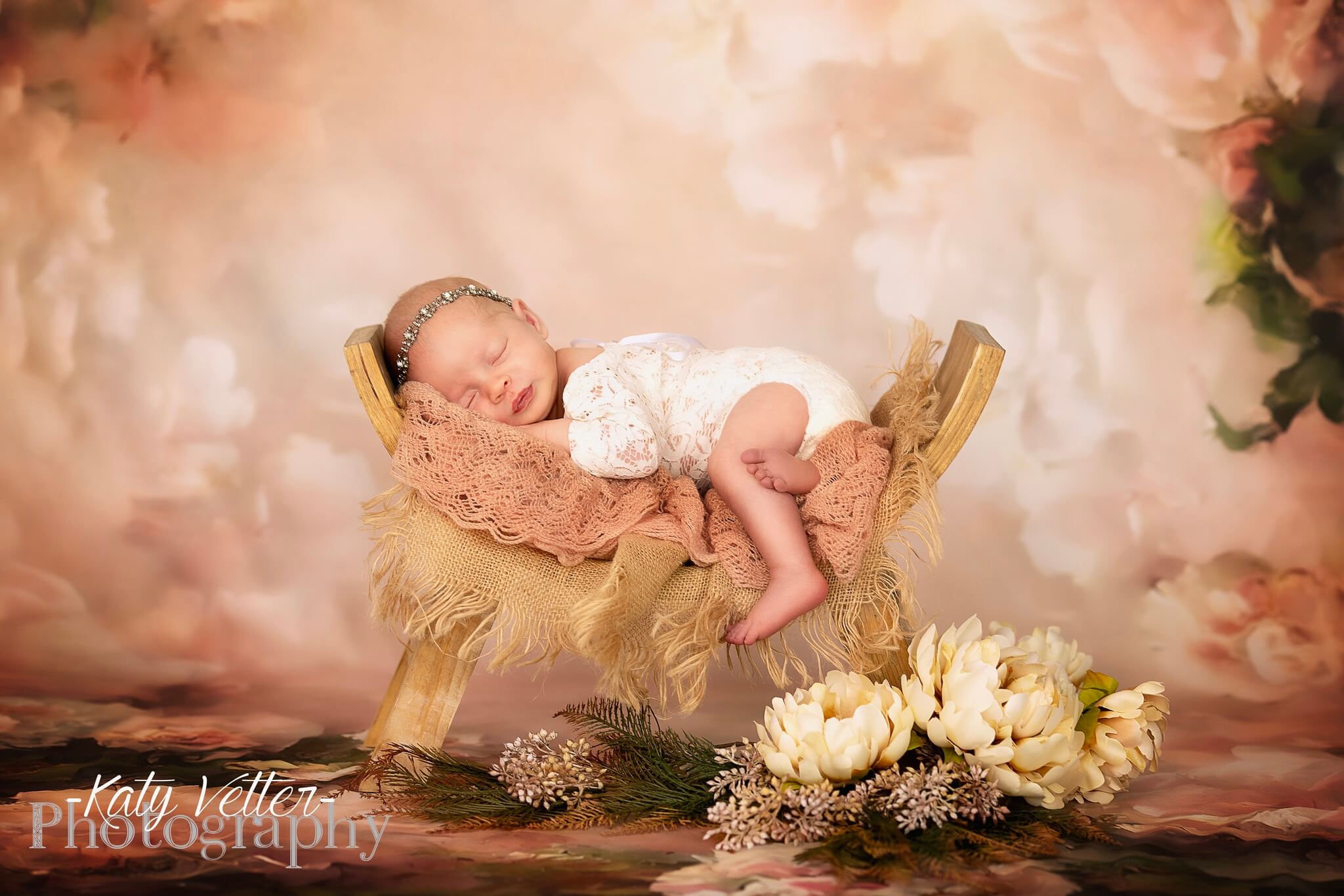 Kate Rosa Floral Fine Art Hintergrund für Fotografie - Kate Backdrop.de
