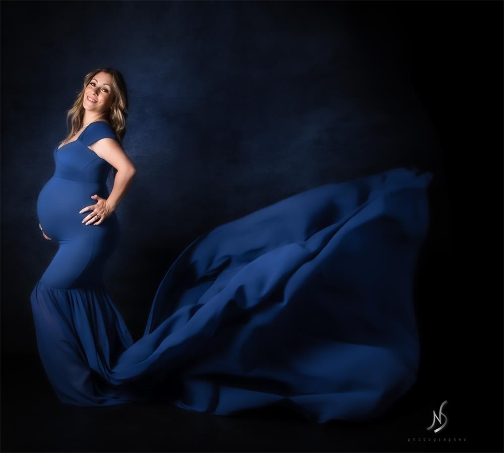 Kate Abstrakter Hintergrund Dunkelblau für Fotografie - Kate Backdrop.de