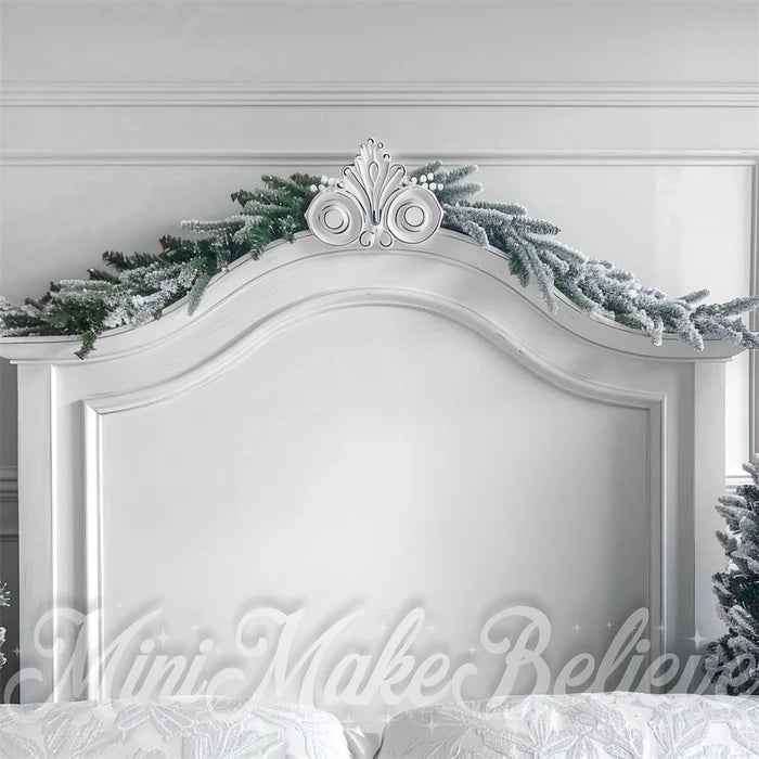 Kate Weihnachten Weißes Vintage-Holz-Kopfteil als Kulisse Entworfen von Mini MakeBelieve - Kate Backdrop.de