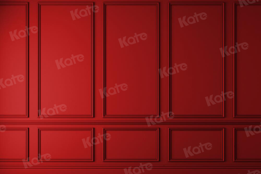 Kate Rot Vintage Wand Fleece Hintergrund - Kate Backdrop.de