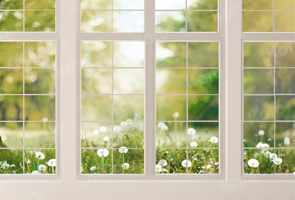 Kate Fenster Fleece Hintergrund Frühling Sommer Garten Entworfen von Emetselch