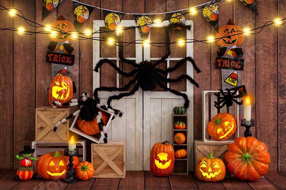 🚚RTS-Kate Halloween Herbst Kürbis Spinne Thanksgiving Hintergrund von Emetselch