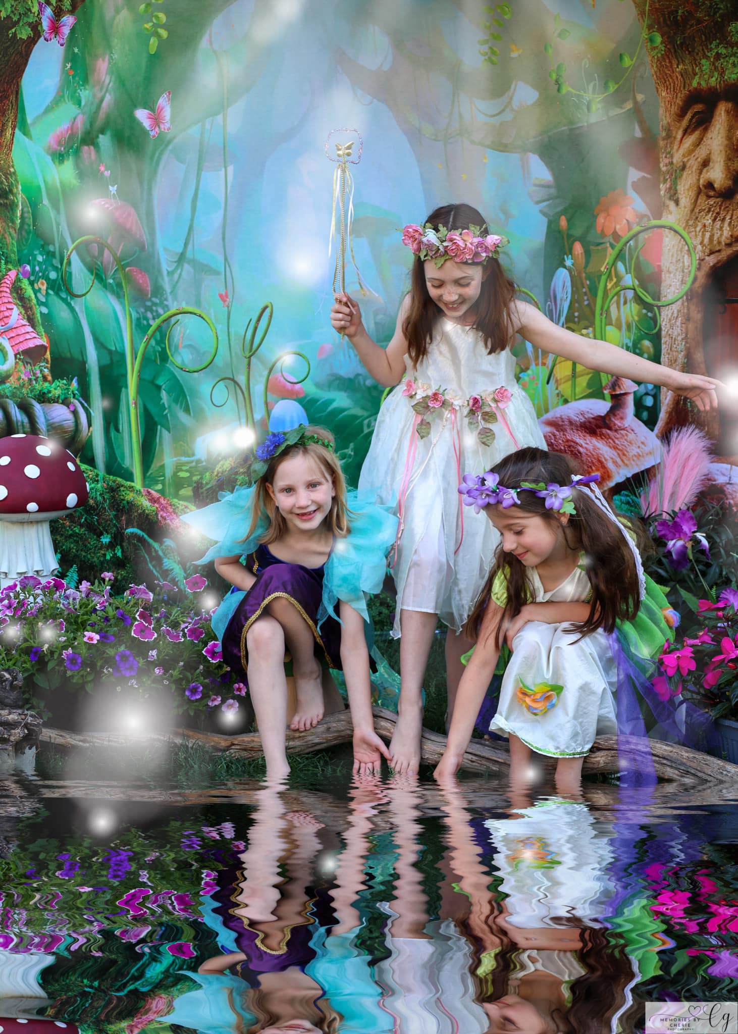 Kate Kinder Märchen bunte Wald Landschaft Geburtstag Hintergrund - Kate Backdrop.de