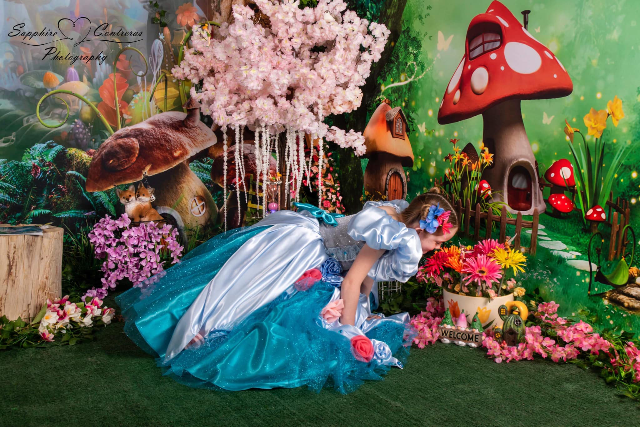 Kate Kinder Märchen bunte Wald Landschaft Geburtstag Hintergrund - Kate Backdrop.de