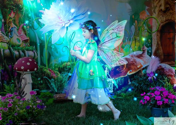 Kate Kinder Märchen bunte Wald Landschaft Geburtstag Hintergrund - Kate Backdrop.de