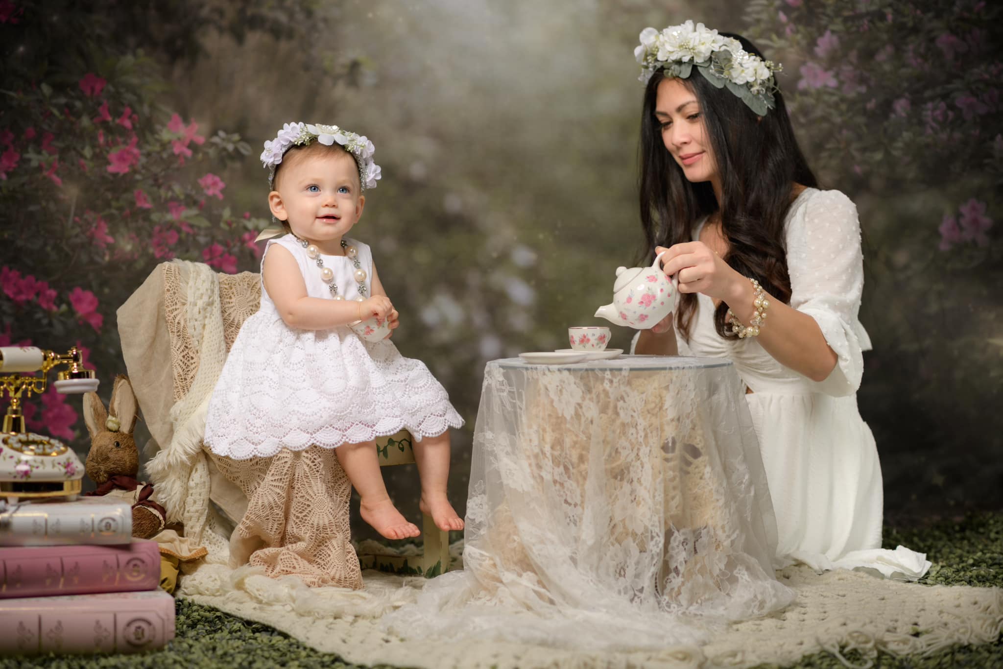 Kate Rosa Blumengarten Frühling Hintergrund für Fotografie von Pine Park Collection - Kate Backdrop.de
