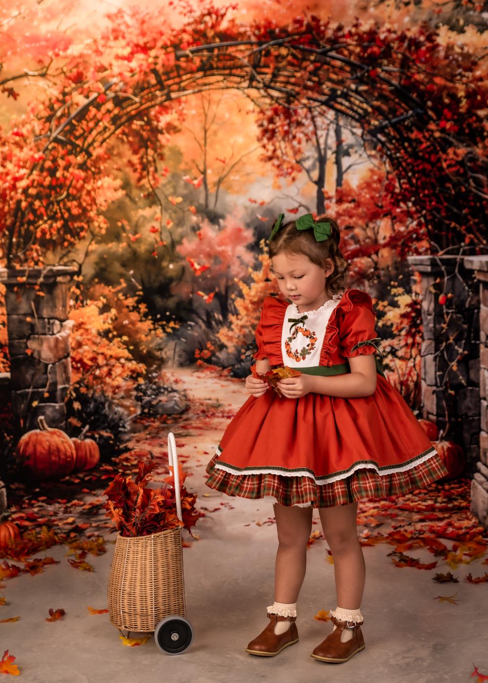 50%OFF-Kate Retro Aquarell Herbst Wald Kürbis Bogen Tor Hintergrund - Kate Backdrop.de