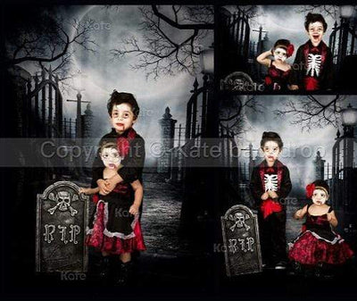 Kate Halloween Stoff Tuch Hintergrund für die Fotografie Spukhaus - Kate Backdrop.de