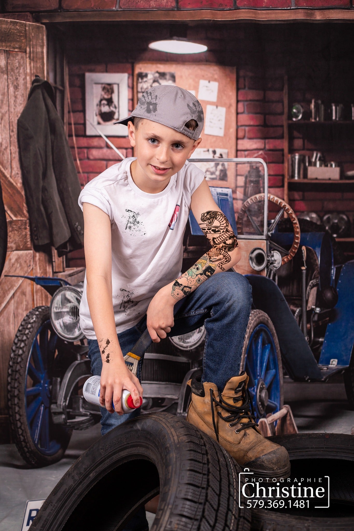 Kate Vatertag Garage Auto Werkstatt Hintergründe für Jungen - Kate Backdrop.de