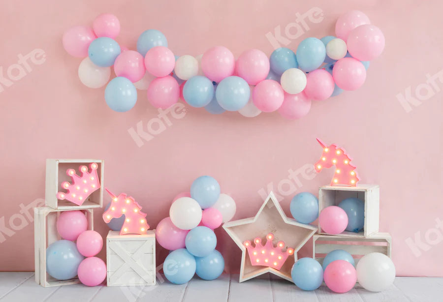 Kate Einhorn Luftballon Geburtstag Hintergrund von Emetselch