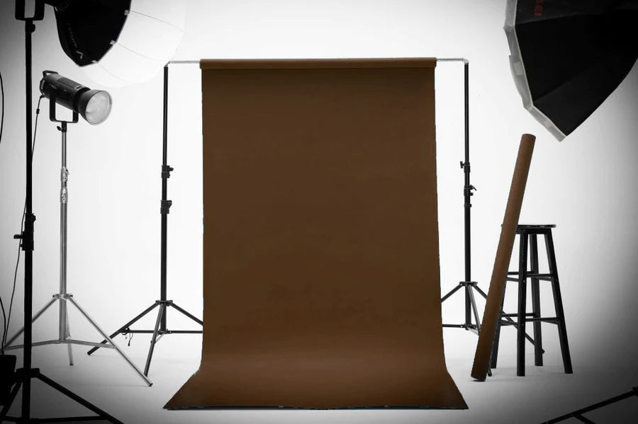 Kate Kakaobrauner nahtloser Papierhintergrund für Fotografie - Kate Backdrop.de